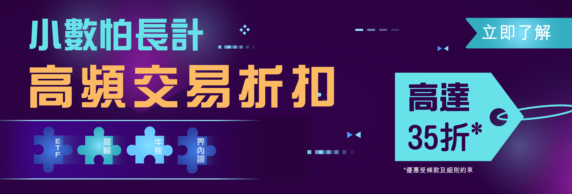 小數怕長計 高頻交易折扣 高達35折*
